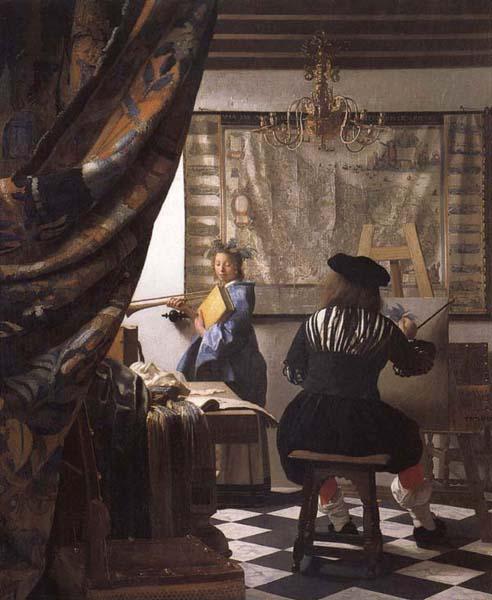 Jan Vermeer The Art of Painting oil painting image